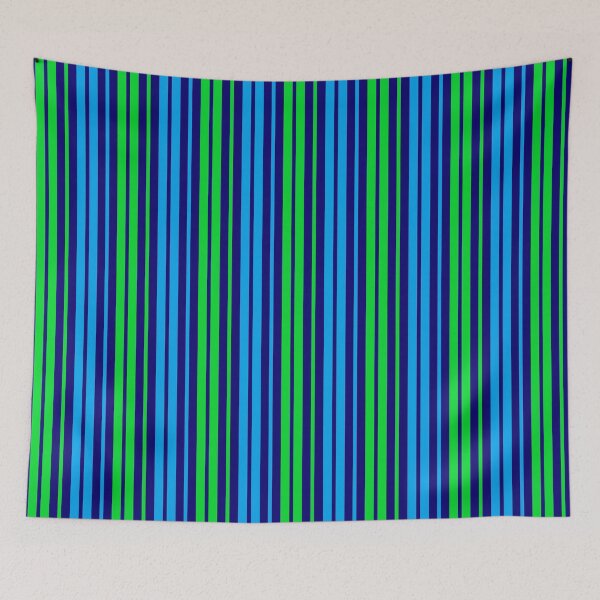 Item preview, f Blue Green Stripes On Navy Blue Pattern Design  designed and sold by PatternTitan.