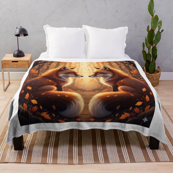 Item preview, Red Fox Duo in Golden Autumn Forest designed and sold by NeoTeeFusion.