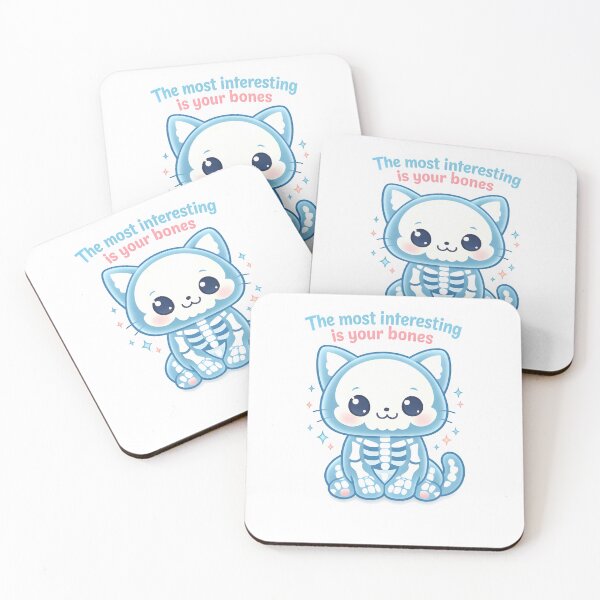Item preview, The Most Interesting Is Your Bones – Kawaii Veterinary Radiology Cat designed and sold by Bettybee00.