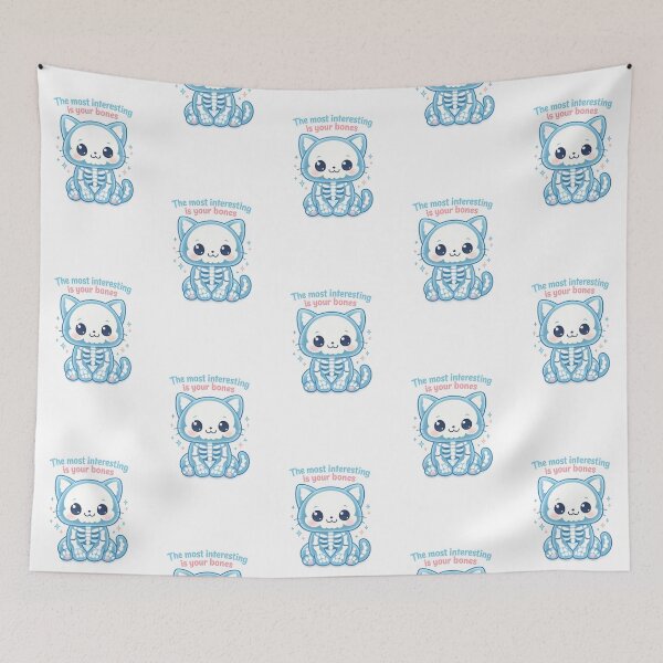 Item preview, The Most Interesting Is Your Bones – Kawaii Veterinary Radiology Cat designed and sold by Bettybee00.
