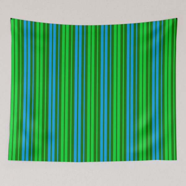 Item preview, Blue Green Stripes On Green Pattern Design  designed and sold by PatternTitan.