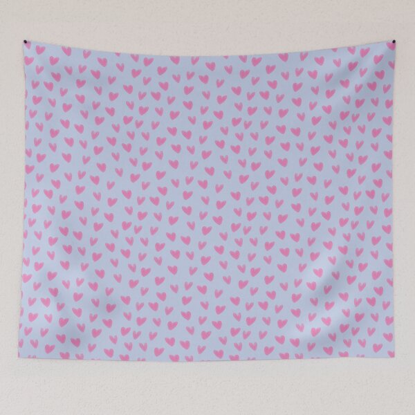 Item preview, Pastel Pink Hearts Endless Cute Romantic Pattern designed and sold by EL-Lebedenko.