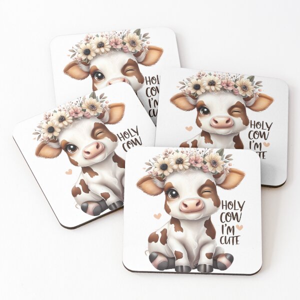 Item preview, Holy Cow I'm Cute Baby Cow Design designed and sold by LunaPixelStudio.