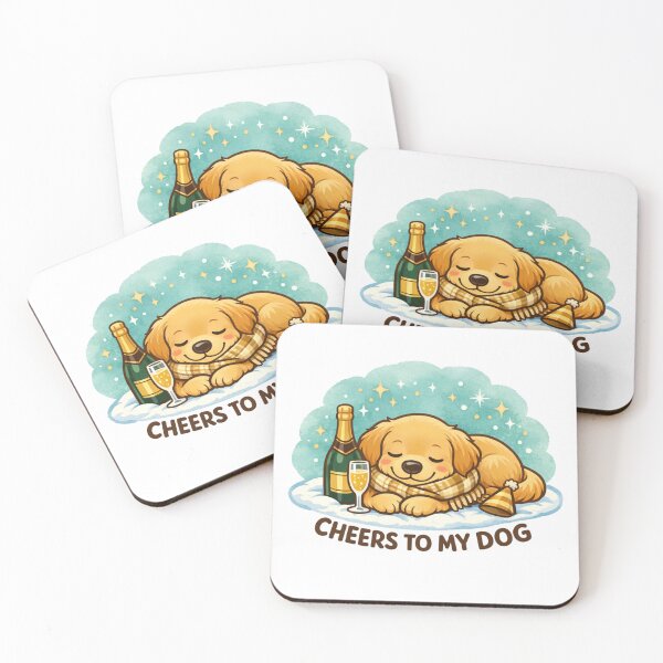 Item preview, Cheers To My Dog – Cozy Sleeping Champagne Puppy Dog Mom Tee designed and sold by dogmomtees.