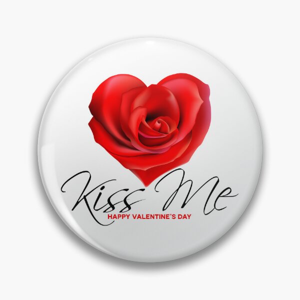 Item preview, Kiss Me Happy Valentine's Day - Romantic Rose Red Heart, B designed and sold by HGstudioDesign.