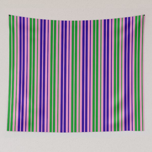 Item preview, Blue Green Stripes On Pink Pattern Design  designed and sold by PatternTitan.