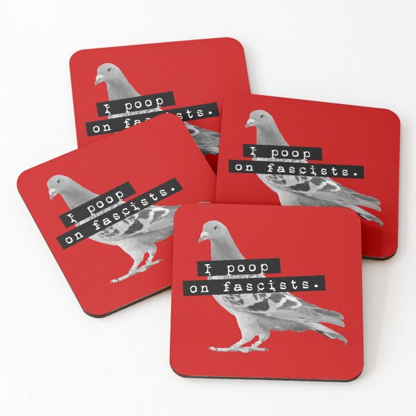 Item preview, I poop on fascists - Pigeon Punk Street Art designed and sold by misticalplace.