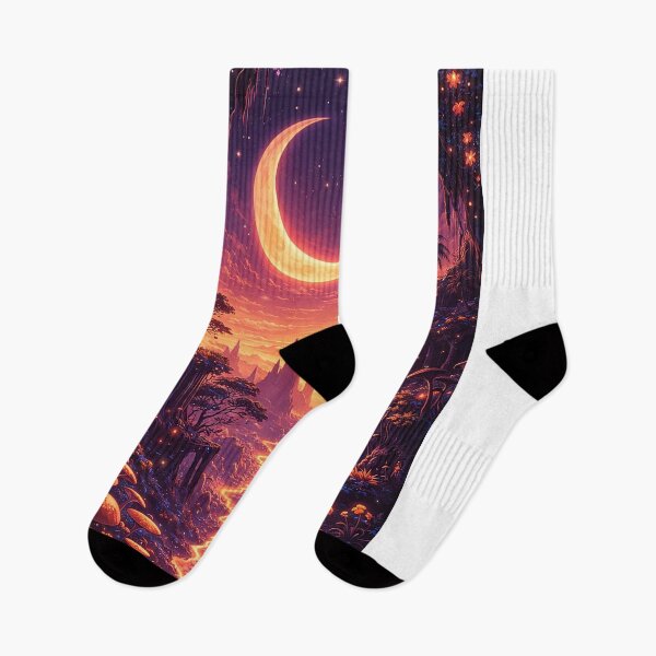 Item preview, Ethereal Moon Valley – Surreal Fantasy Landscape Art  designed and sold by Wicked.Teez.