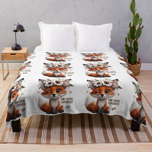 Aperçu de l'œuvre Couronne florale Winking Fox, une adorable fourrure créée et vendue par LunaPixelStudio.