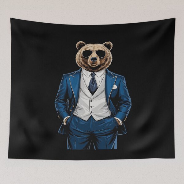 Item preview, Bear Men Woman Bear In Suit Bear  designed and sold by MarkLeedsArt.
