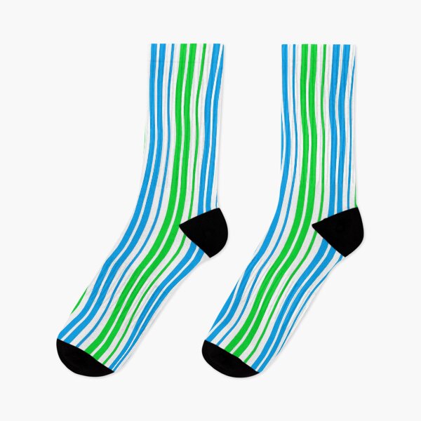Item preview, Light Blue Green Stripes On White Pattern Design  designed and sold by PatternTitan.