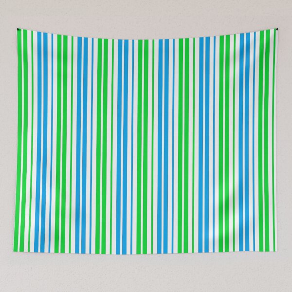 Item preview, Light Blue Green Stripes On White Pattern Design  designed and sold by PatternTitan.