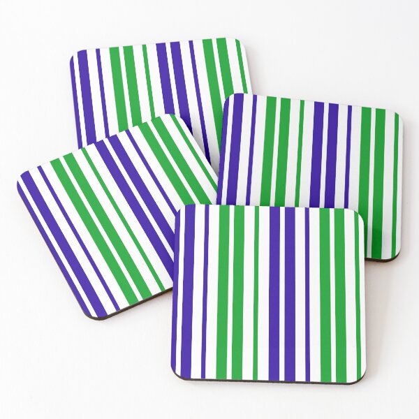 Item preview, Blue Green Stripes On White Pattern Design  designed and sold by PatternTitan.