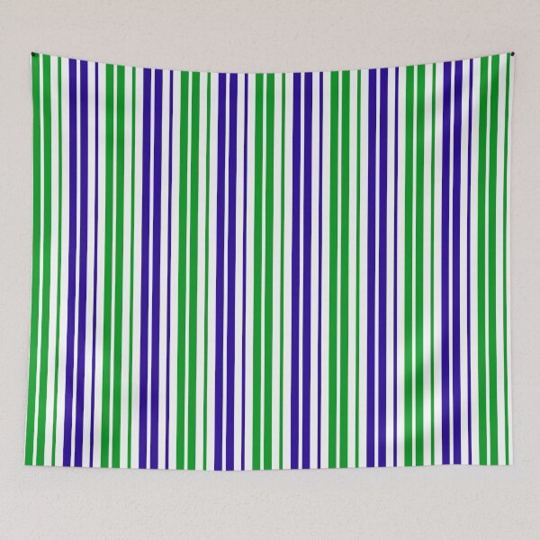 Item preview, Blue Green Stripes On White Pattern Design  designed and sold by PatternTitan.