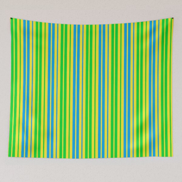 Item preview, Blue Green Stripes On Yellow Pattern Design  designed and sold by PatternTitan.