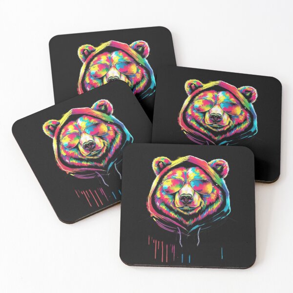 Item preview, Bear Men Woman Colorful Watercolor Bear  designed and sold by MarkLeedsArt.