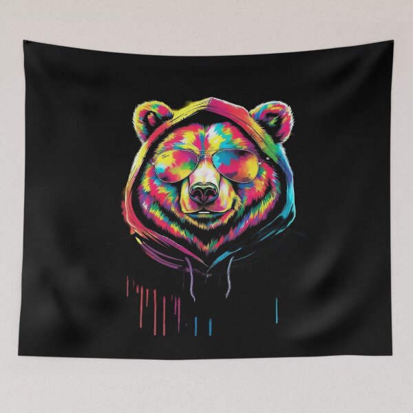 Item preview, Bear Men Woman Colorful Watercolor Bear  designed and sold by MarkLeedsArt.