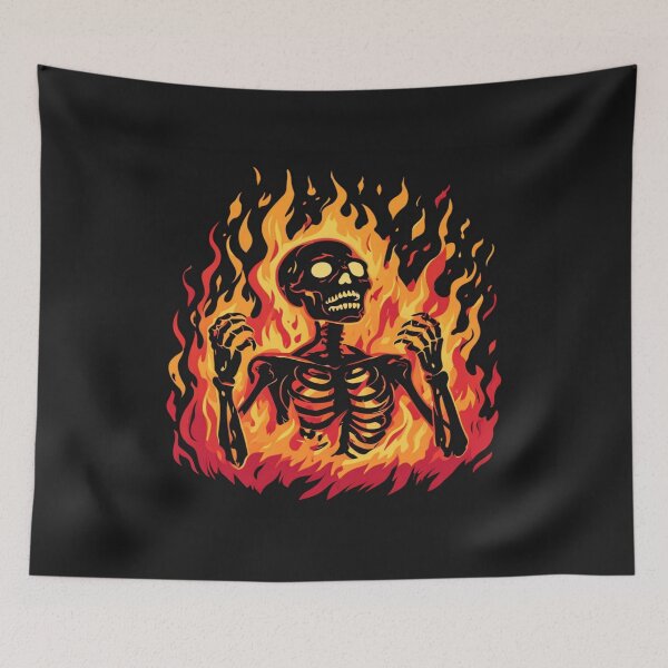 Item preview, Flaming Skeleton Art – Gothic Fire Skull Design for Dark Aesthetic Lovers & Bold Statement Style designed and sold by Bright Nest Studio.