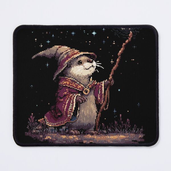 Item preview, Otter Wizard Pixel Art designed and sold by Kaos-Bit.