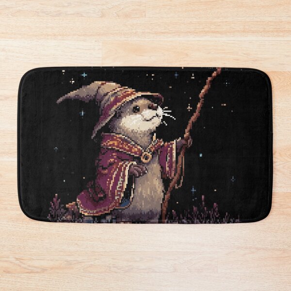 Item preview, Otter Wizard Pixel Art designed and sold by Kaos-Bit.