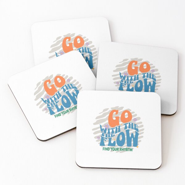 Item preview, Go With The Flow Find Your Rhythm — Retro Groovy Typography | 70s Aesthetic Positive Quote Art designed and sold by HBDStudio.