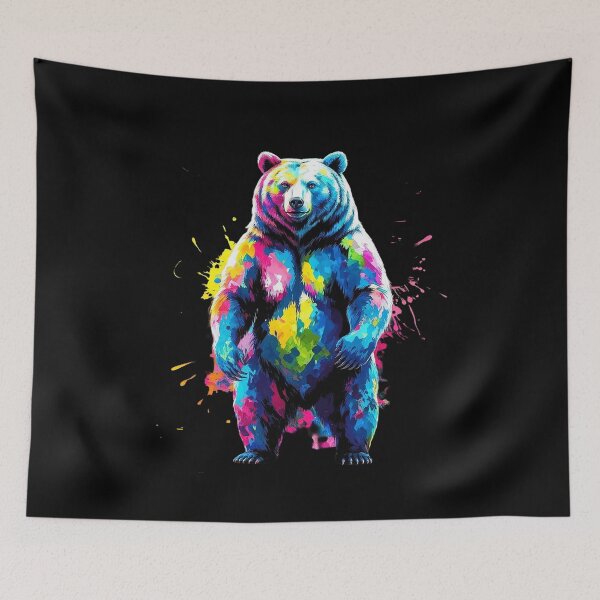 Item preview, Bear Men's Women's Colourful Watercolour Bear designed and sold by MarkLeedsArt.
