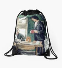 Tea in 221B Drawstring Bag