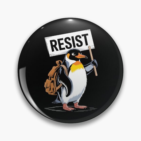 Item preview, Penguin Resist Protest Activism designed and sold by DigitaldeligArt.