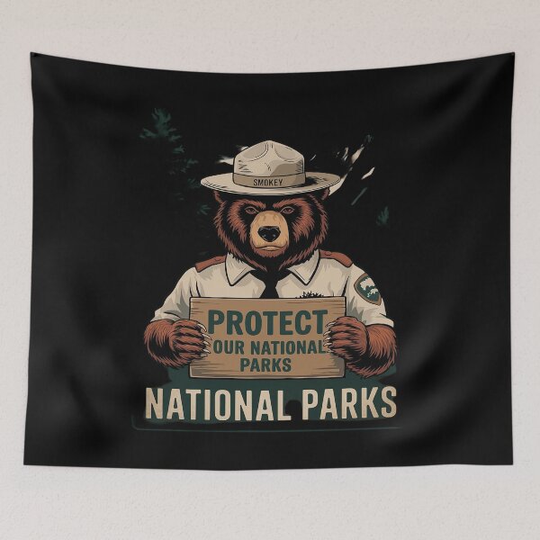 Item preview, Bear National Park Protest Resist Support National Parks designed and sold by MarkLeedsArt.