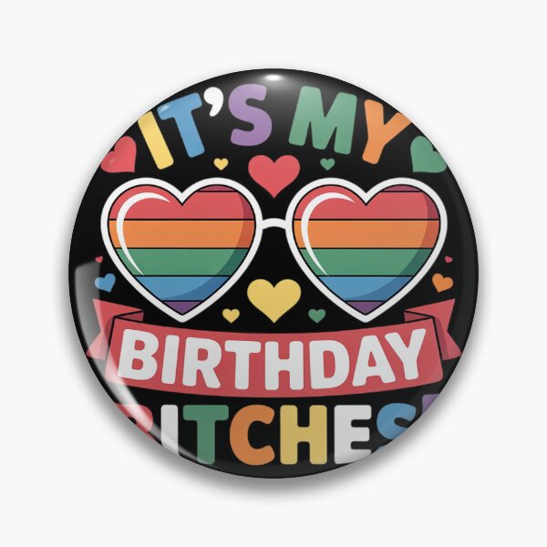 Item preview, Gay Pride Rainbow LGBT It's My Birthday Bitches Cute Glasses designed and sold by NailMolisa.