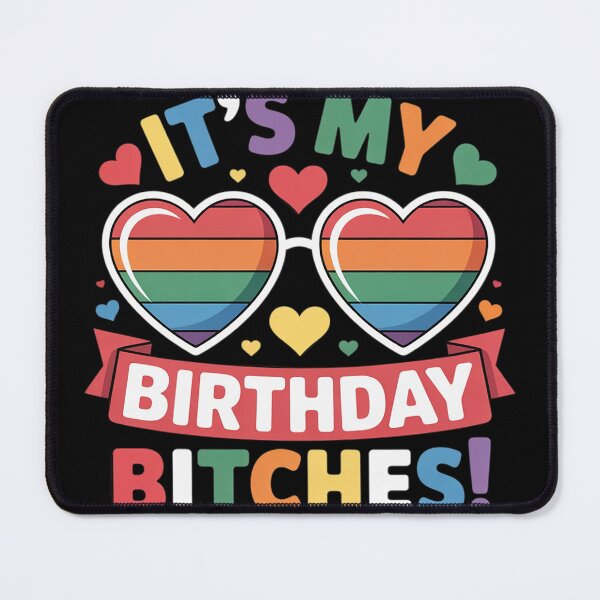 Item preview, Gay Pride Rainbow LGBT It's My Birthday Bitches Cute Glasses designed and sold by NailMolisa.