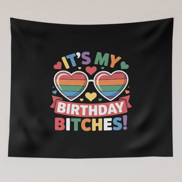 Item preview, Gay Pride Rainbow LGBT It's My Birthday Bitches Cute Glasses designed and sold by NailMolisa.