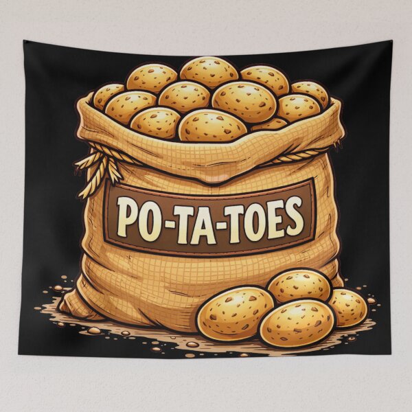 Item preview, PO-TA-TOES – Boil’em, Mash’em, Stick’em in a Stew | Funny Fantasy Potato Design designed and sold by 9morethan9®.