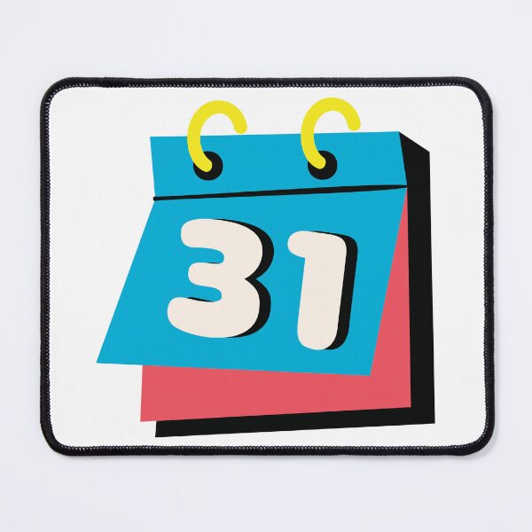 Item preview, 31 Day Calendar Page Sticker - Bright and Colorful Desk Decor designed and sold by FestivityFinds.