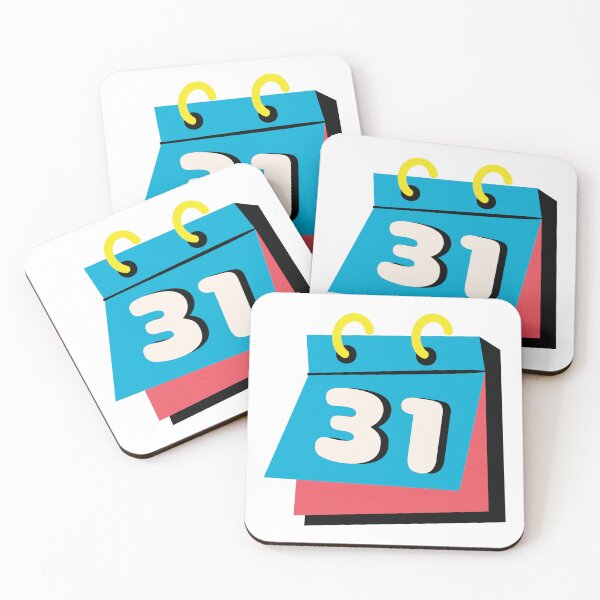Item preview, 31 Day Calendar Page Sticker - Bright and Colorful Desk Decor designed and sold by FestivityFinds.