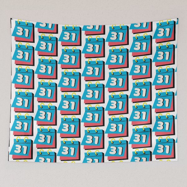 Item preview, 31 Day Calendar Page Sticker - Bright and Colorful Desk Decor designed and sold by FestivityFinds.
