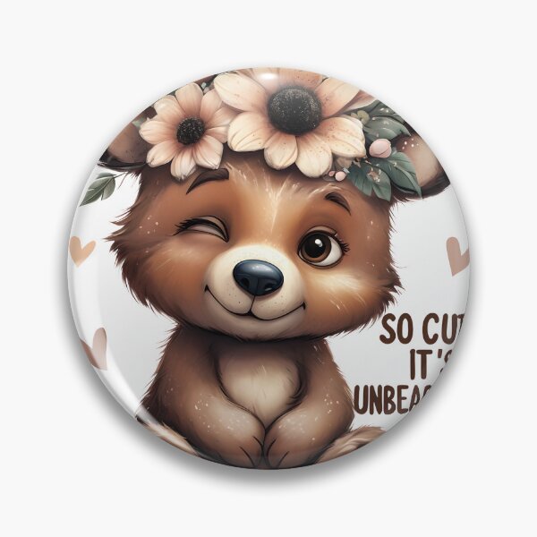 Item preview, Unbearable Cuteness Baby Bear Cottagecore Design designed and sold by LunaPixelStudio.