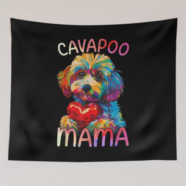 Item preview, Cavapoo Lover Mama Heart Pop Art Womens for Mom Dad Kids designed and sold by SALI MANI.