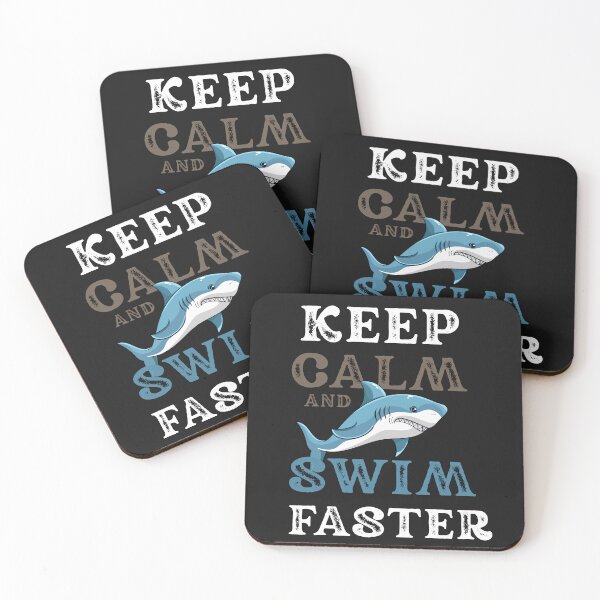 Item preview, keep calm and swim faster designed and sold by ikramart11.