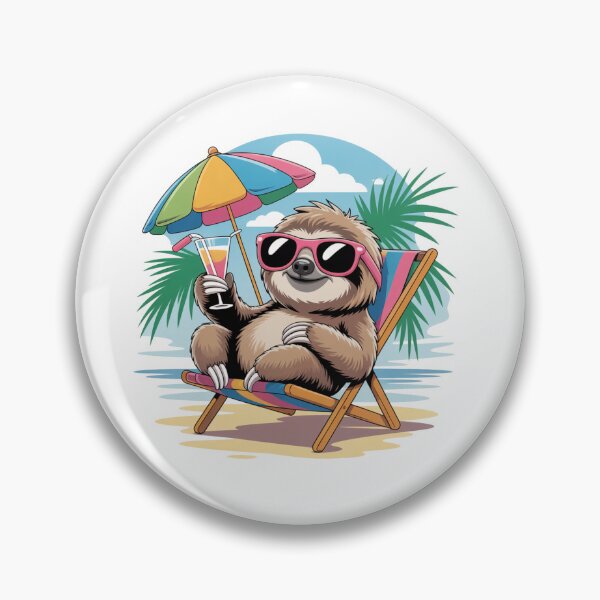 Item preview, Chill Sloth Vibes – Relaxed Sloth with Sunglasses | Tropical Beach Humor Design designed and sold by RMTrendy.