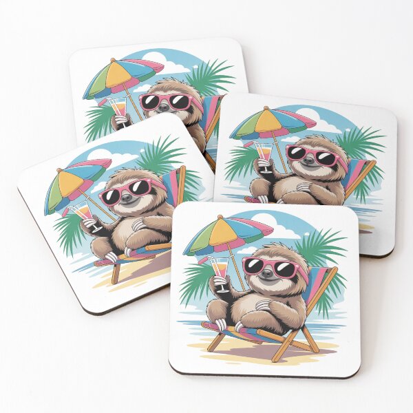 Item preview, Chill Sloth Vibes – Relaxed Sloth with Sunglasses | Tropical Beach Humor Design designed and sold by RMTrendy.