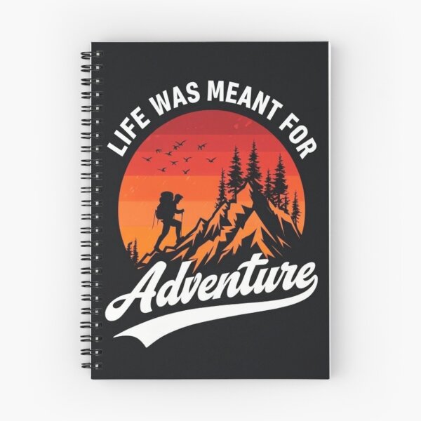 Item preview, Sunset Mountain Hike Adventure Quote – Nature Lover Gift for Outdoorsy Explorers and Wanderers designed and sold by Bright Nest Studio.