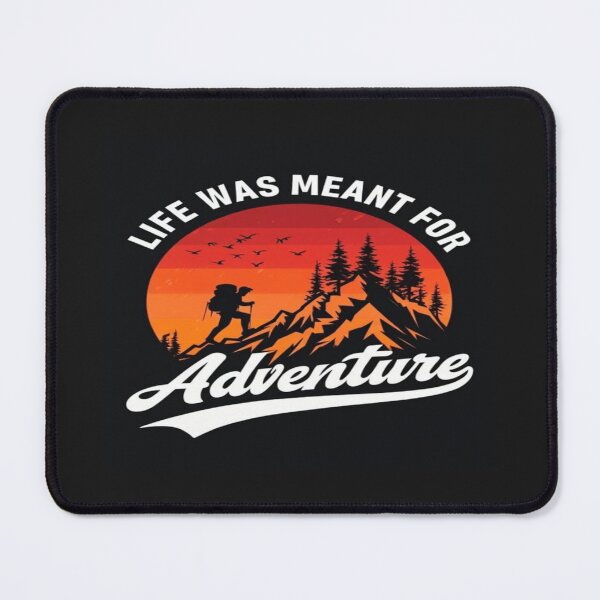 Item preview, Sunset Mountain Hike Adventure Quote – Nature Lover Gift for Outdoorsy Explorers and Wanderers designed and sold by Bright Nest Studio.