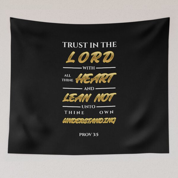 Item preview, Proverbs 3:5 Bible Verse Gold Typography (KJV) designed and sold by Clothed in Scripture.