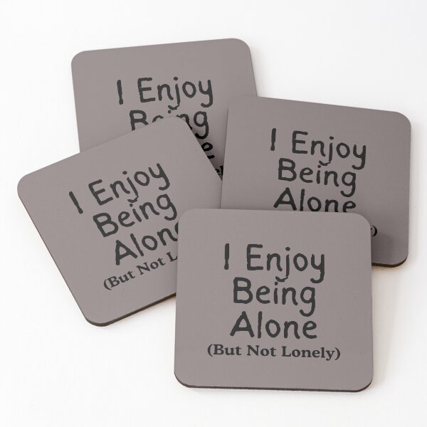 Item preview, I Enjoy Being Alone (But Not Lonely) – Introvert Quote Minimal Typography designed and sold by ISG Designs.