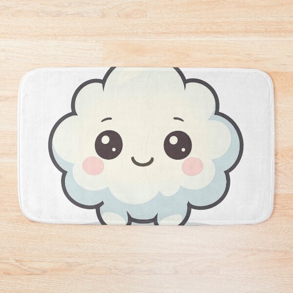Item preview, Cute Kawaii Cloud Character ☁️ Pastel Smiling Cloud Illustration designed and sold by CozyPops.