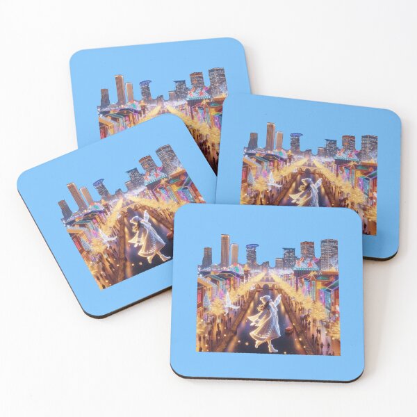 Item preview,   Seoul Korea – Christmas Light Festival Night | Cute 3D City Label ,  designed and sold by PaintMeWorld.