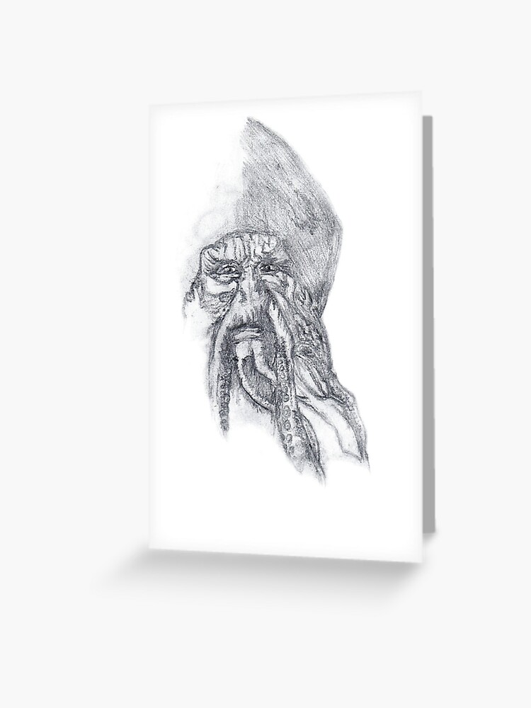Davy Jones Greeting Card By Steamange Redbubble
