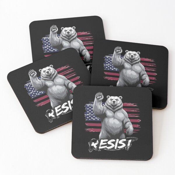 Item preview, The Resist Bear USA Flag  designed and sold by DigitaldeligArt.