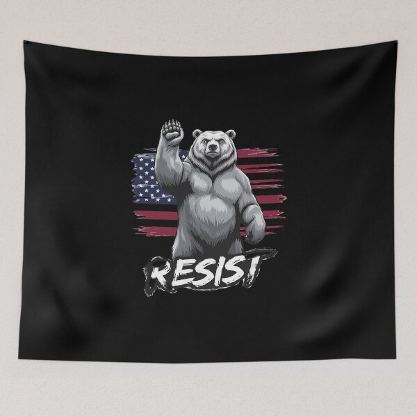 Item preview, The Resist Bear USA Flag  designed and sold by DigitaldeligArt.